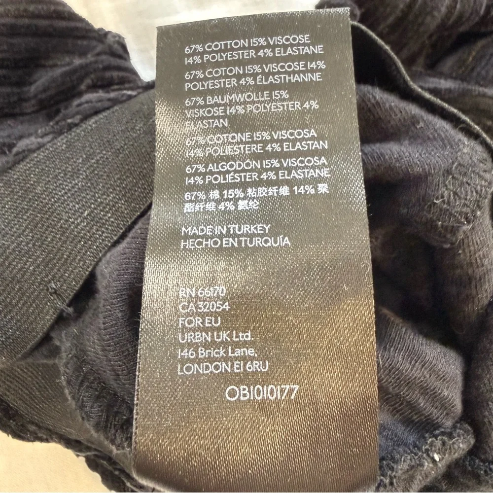 Free People Slim Pull-On Velvet Flare Pants Black - Picture 12 of 16